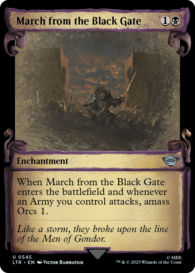 {C} March from the Black Gate [The Lord of the Rings: Tales of Middle-Earth Showcase Scrolls][LTR 545]