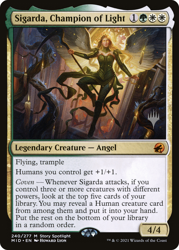 {R} Sigarda, Champion of Light (Promo Pack) [Innistrad: Midnight Hunt Promo Pack][PP MID 240]