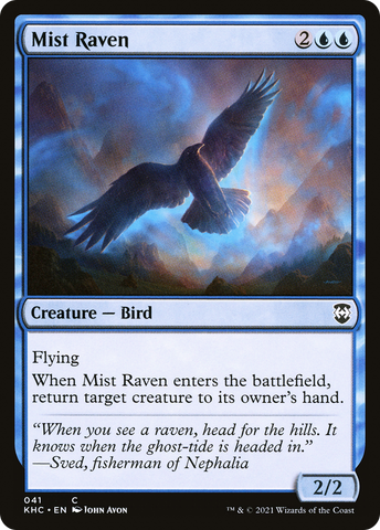 {C} Mist Raven [Kaldheim Commander][KHC 041]