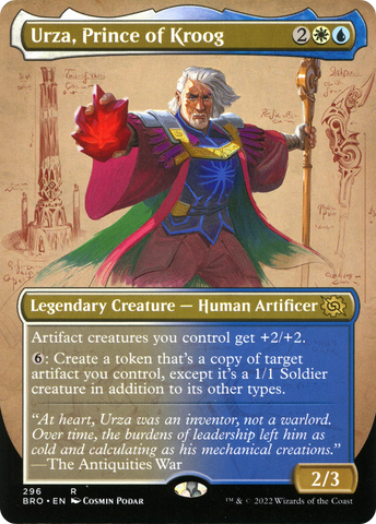 {R} Urza, Prince of Kroog (Borderless Alternate Art) [The Brothers' War][BRO 296]