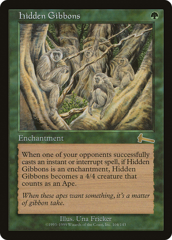 {R} Hidden Gibbons [Urza's Legacy][ULG 104]