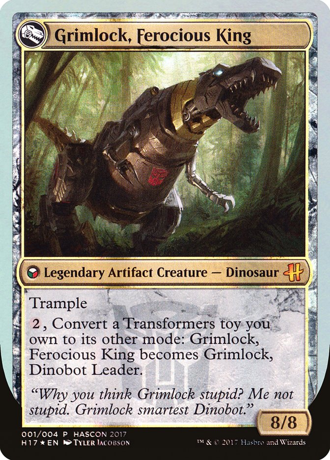 {R} Grimlock, Dinobot Leader // Grimlock, Ferocious King [HasCon 2017][PA H17 001] - Misty Mountain Games