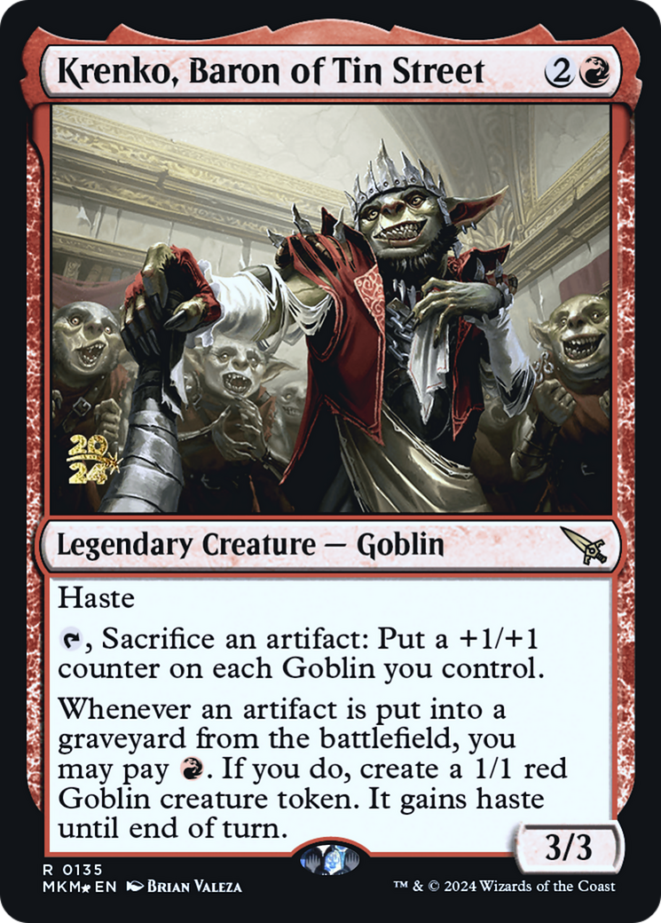 {R} Krenko, Baron of Tin Street [Murders at Karlov Manor Prerelease Promos][PR MKM 135]