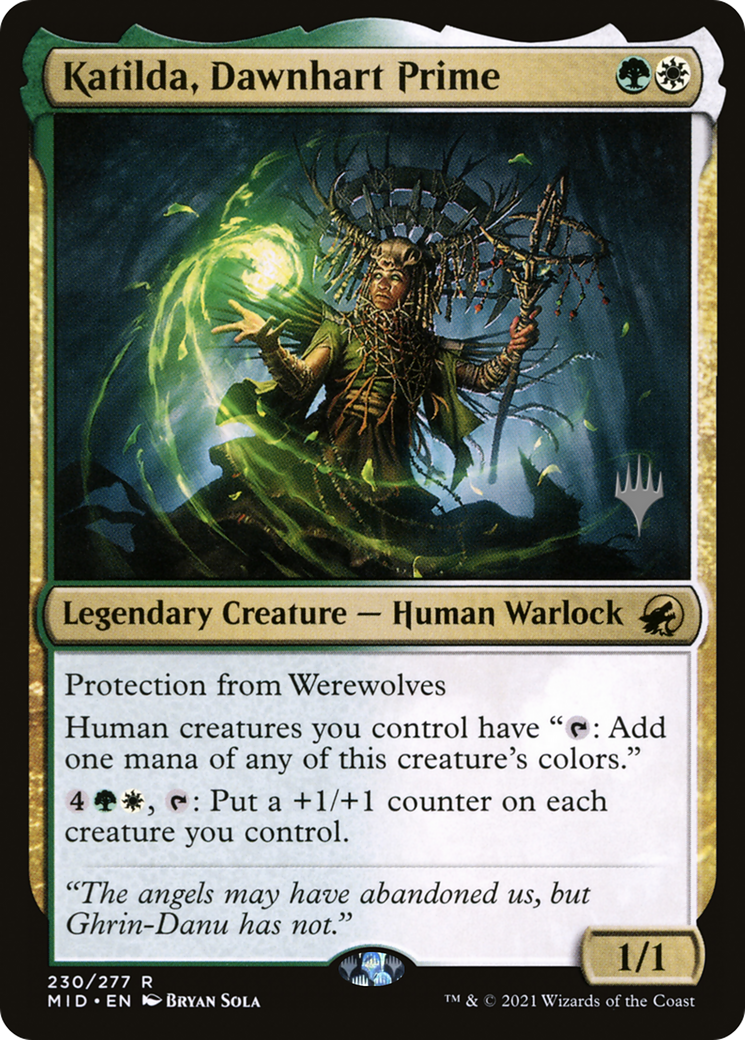 {R} Katilda, Dawnhart Prime (Promo Pack) [Innistrad: Midnight Hunt Promo Pack][PP MID 230]