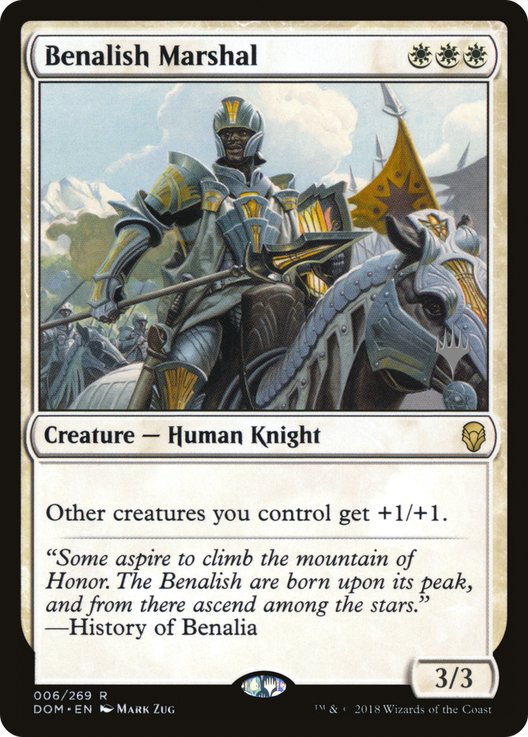 {R} Benalish Marshal (Promo Pack) [Dominaria Promos][PP DOM 006]