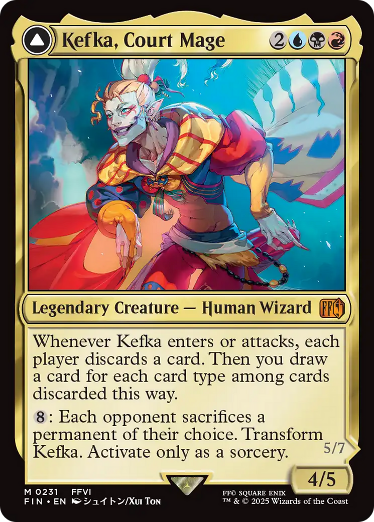 {@R} Kefka, Court Mage // Kefka, Ruler of Ruin [FINAL FANTASY][FIN 231]