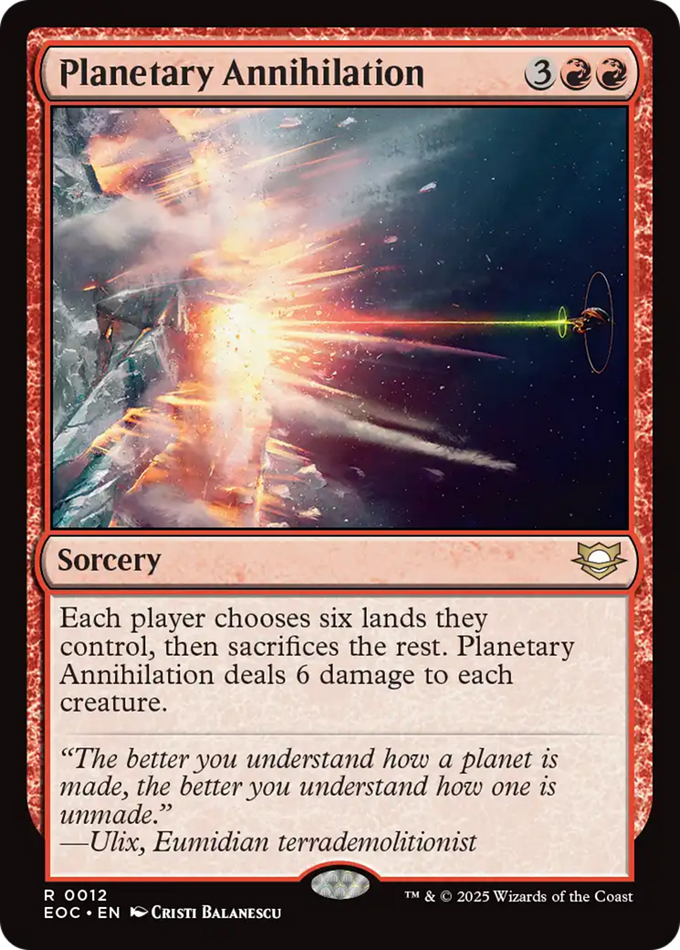 {R} Planetary Annihilation [Edge of Eternities Commander][EOC 012]