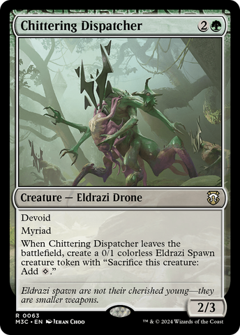 {R} Chittering Dispatcher (Ripple Foil) [Modern Horizons 3 Commander][RPF M3C 063]