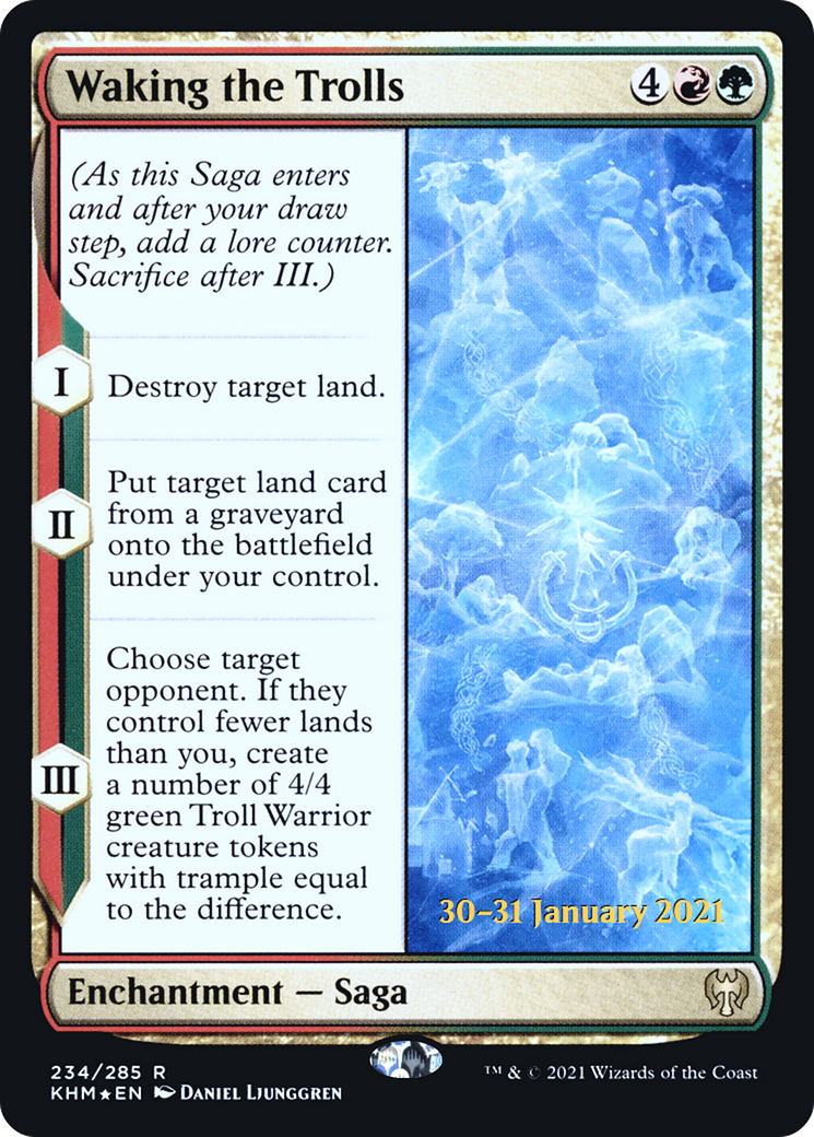 {R} Waking the Trolls [Kaldheim Prerelease Promos][PR KHM 234]