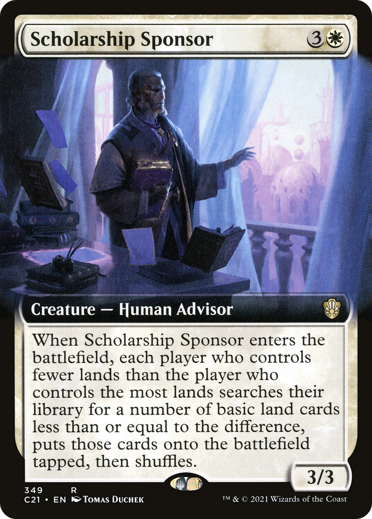 {R} Scholarship Sponsor (Extended Art) [Commander 2021][C21 349]