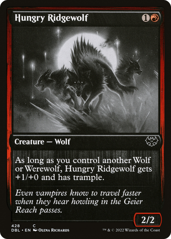 {C} Hungry Ridgewolf [Innistrad: Double Feature][DBL 428]