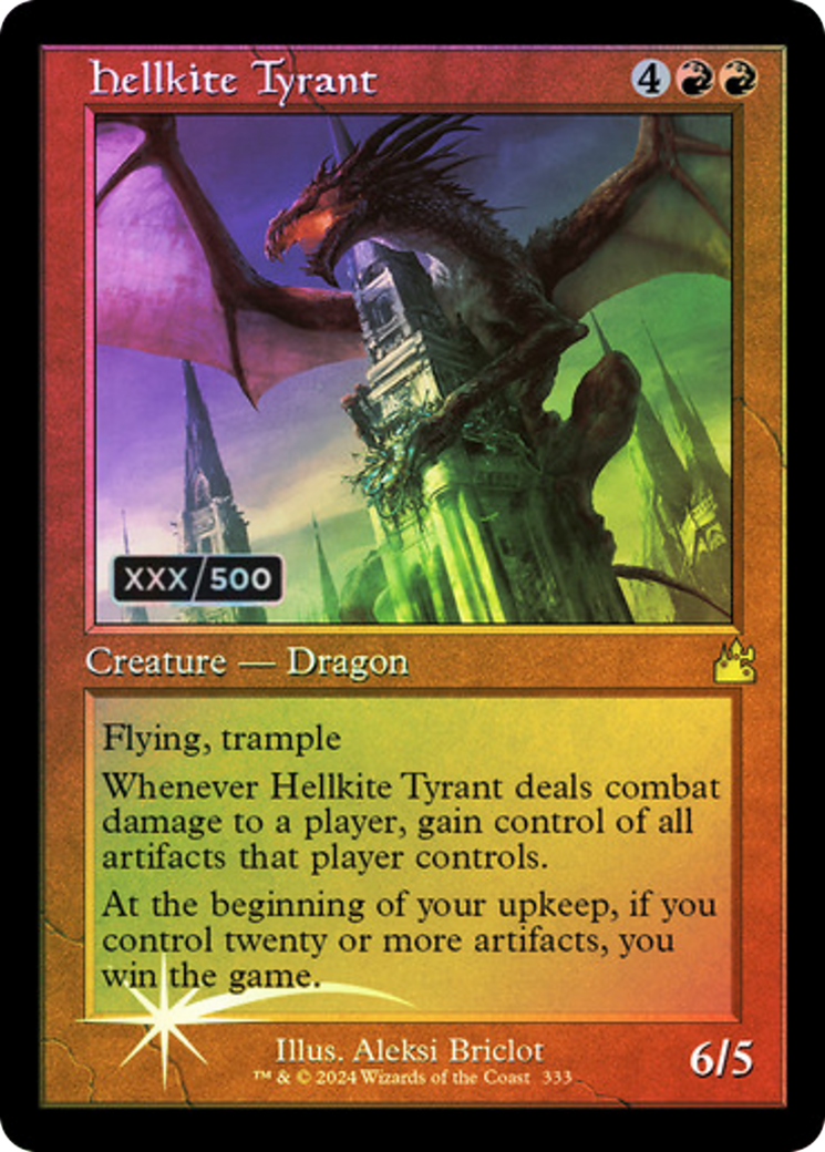{R} Hellkite Tyrant (Retro) (Serialized) [Ravnica Remastered][SR RVR 333]