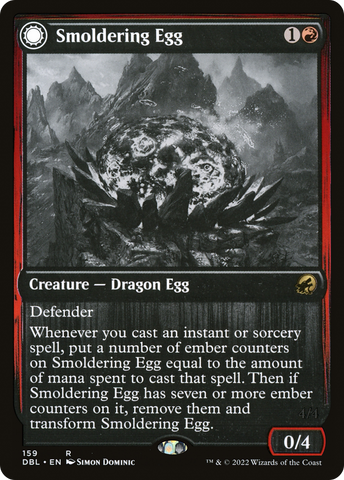 {R} Smoldering Egg // Ashmouth Dragon [Innistrad: Double Feature][DBL 159]