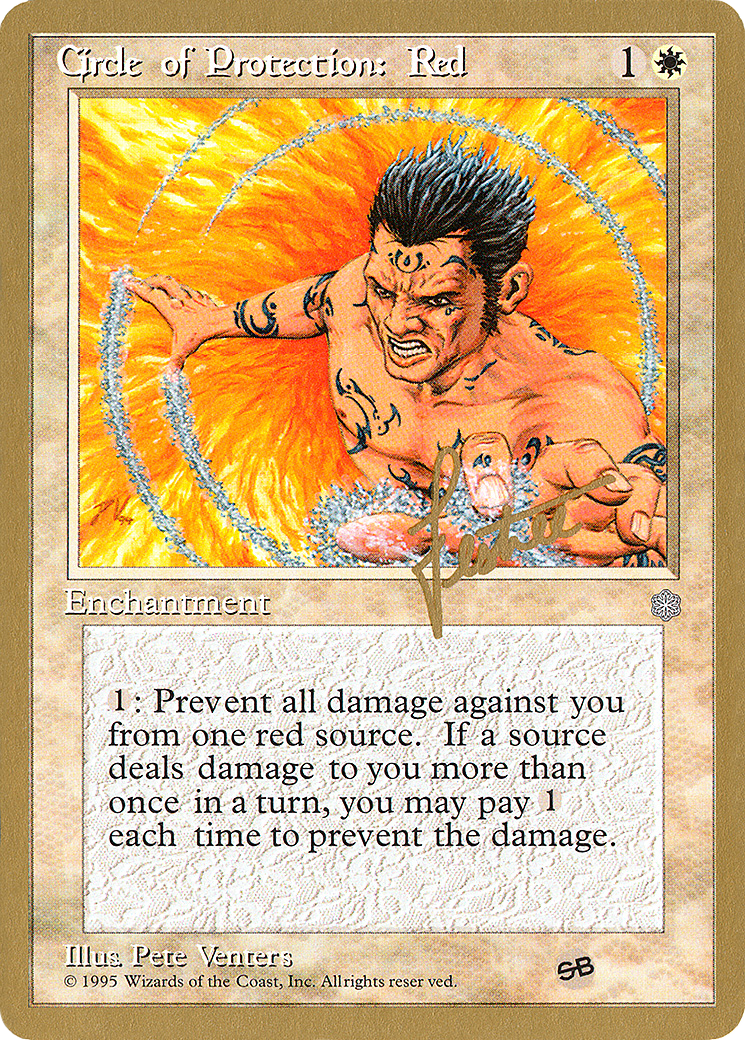 {C} Circle of Protection: Red (Bertrand Lestree) (SB) (ICE) [Pro Tour Collector Set][GB PTC BL15SB]