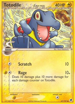[PKM] Totodile (67/101) (Delta Species) (Stamped) [EX: Dragon Frontiers]
