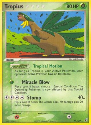 [PKM-R] Tropius (27/107) (Stamped) [EX: Deoxys]