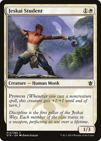 {C} Jeskai Student [Khans of Tarkir][KTK 014]