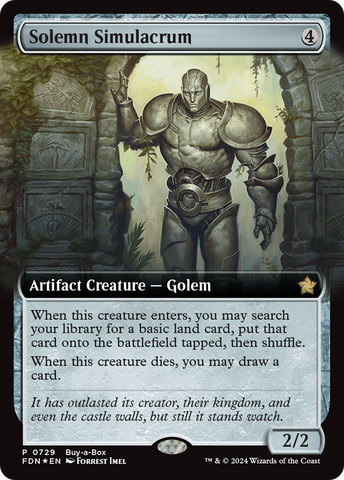 {@R} Solemn Simulacrum (Extended Art) (Buy-A-Box) [Foundations Promos][FDN 729]