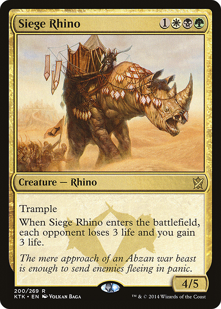 {R} Siege Rhino [Khans of Tarkir][KTK 200] - Misty Mountain Games