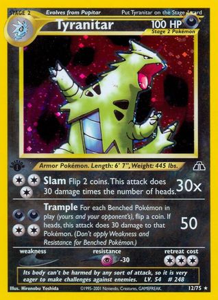 [PKM] Tyranitar (12/75) [Neo Discovery 1st Edition]