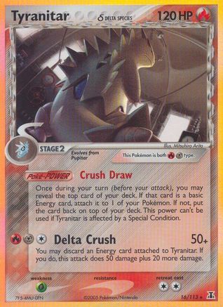 [PKM-R] Tyranitar (16/113) (Delta Species) (Stamped) [EX: Delta Species]