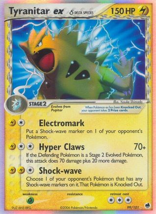 [PKM] Tyranitar ex (99/101) (Delta Species) [EX: Dragon Frontiers]
