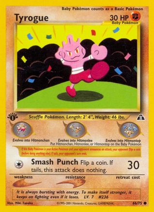 [PKM] Tyrogue (66/75) [Neo Discovery 1st Edition]