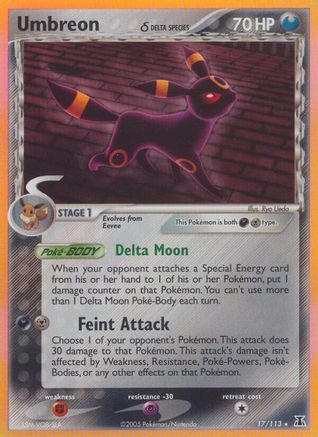 [PKM-R] Umbreon (17/113) (Delta Species) [EX: Delta Species]