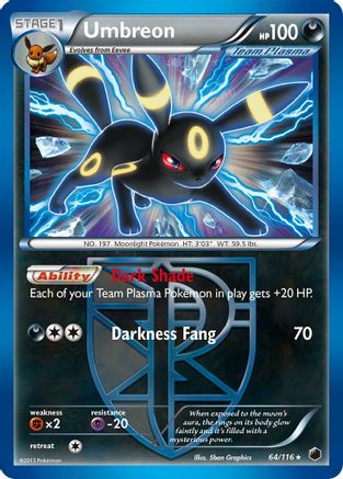 [PKM] Umbreon (64/116) [Black & White: Plasma Freeze]