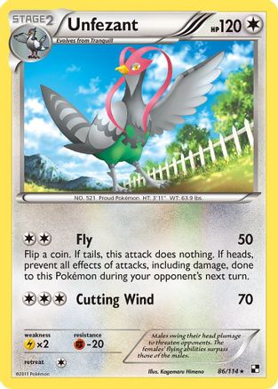 [PKM] Unfezant (86/114) [Black & White: Base Set]