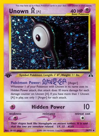 [PKM-R] Unown [A] (14/75) [Neo Discovery Unlimited]