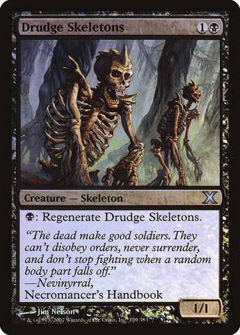 {C} Drudge Skeletons (Premium Foil) [Tenth Edition][FP 10E 139]