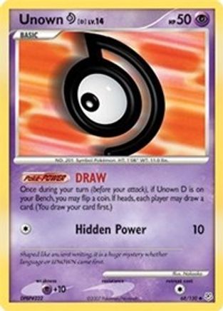 [PKM] Unown D (68/130) [Diamond & Pearl: Base Set]