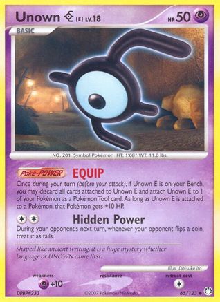 [PKM] Unown E (65/123) [Diamond & Pearl: Mysterious Treasures]