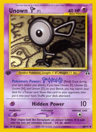 [PKM-C] Unown [F] (48/75) [Neo Discovery 1st Edition]