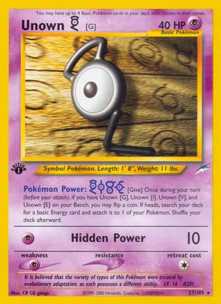 [PKM] Unown (27/105) [Neo Destiny 1st Edition]