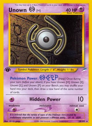 [PKM] Unown (28/105) [Neo Destiny 1st Edition]
