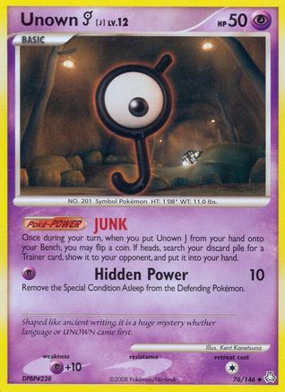 [PKM] Unown J (76/146) [Diamond & Pearl: Legends Awakened]
