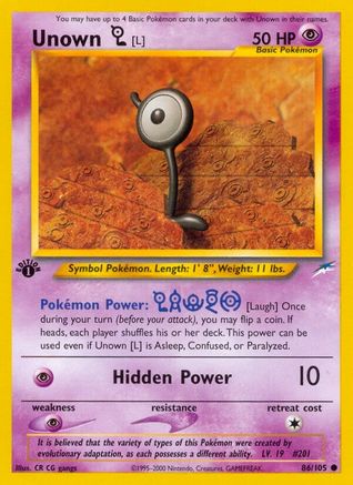 [PKM-C] Unown [L] (86/105) [Neo Destiny Unlimited]