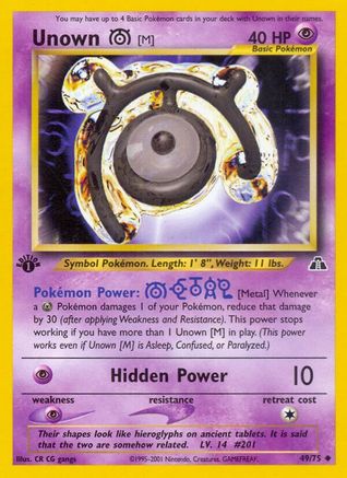 [PKM-C] Unown [M] (49/75) [Neo Discovery 1st Edition]