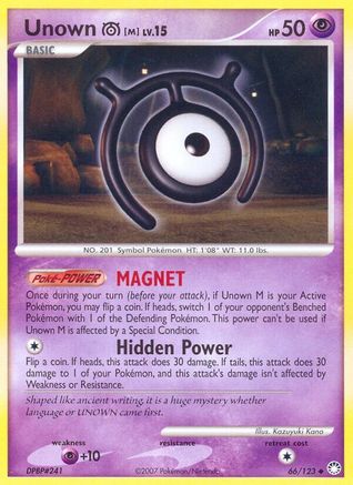 [PKM-C] Unown M (66/123) [Diamond & Pearl: Mysterious Treasures]