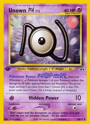 [PKM-C] Unown [N] (50/75) [Neo Discovery 1st Edition]