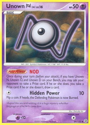 [PKM] Unown N (69/132) [Diamond & Pearl: Secret Wonders]