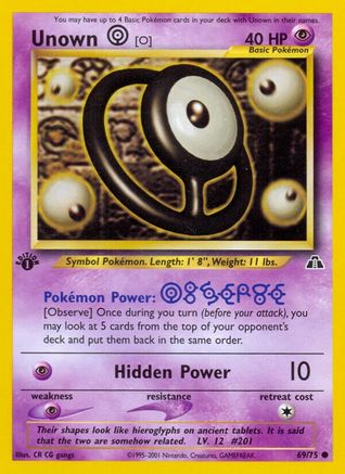 [PKM] Unown (69/75) [Neo Discovery 1st Edition]