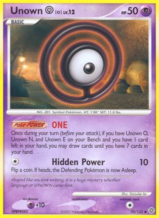 [PKM] Unown O (70/132) [Diamond & Pearl: Secret Wonders]