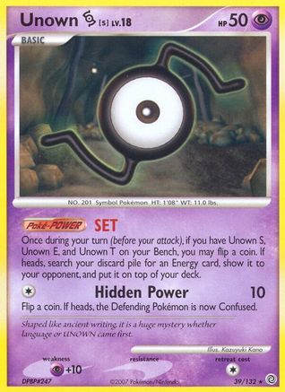 [PKM] Unown S (39/132) [Diamond & Pearl: Secret Wonders]