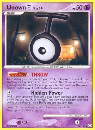 [PKM] Unown T (67/123) [Diamond & Pearl: Mysterious Treasures]