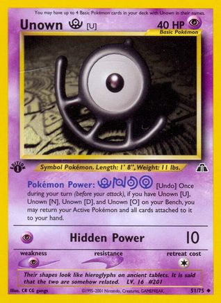 [PKM-C] Unown [U] (51/75) [Neo Discovery 1st Edition]