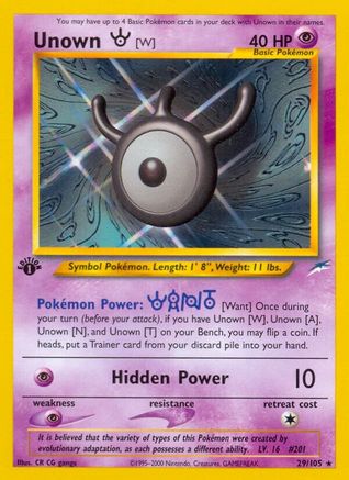 [PKM] Unown (29/105) [Neo Destiny 1st Edition]