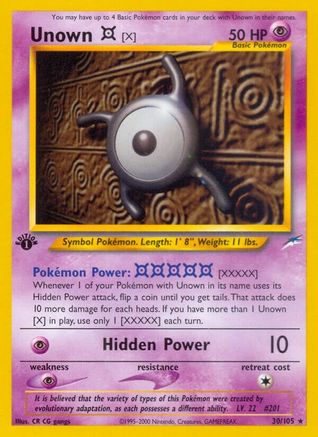 [PKM] Unown (30/105) [Neo Destiny 1st Edition]